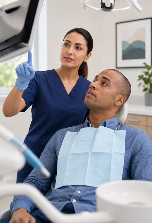 What procedures are part of a full mouth restoration?